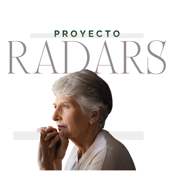 El proyecto Radars es una red vecinal dedicada a la prevención y detección de situaciones de riesgo de las personas mayores que viven solas en el barrio, con el objetivo de paliar los efectos negativos de la soledad no deseada.