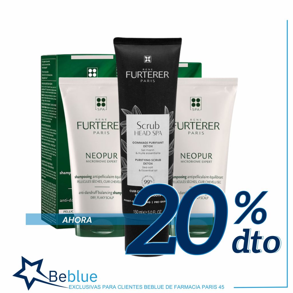 tratamiento anticaspa rene furterer, caspa grasa, caspa seca, exfoliante capilar, champús anticaspa en promoción