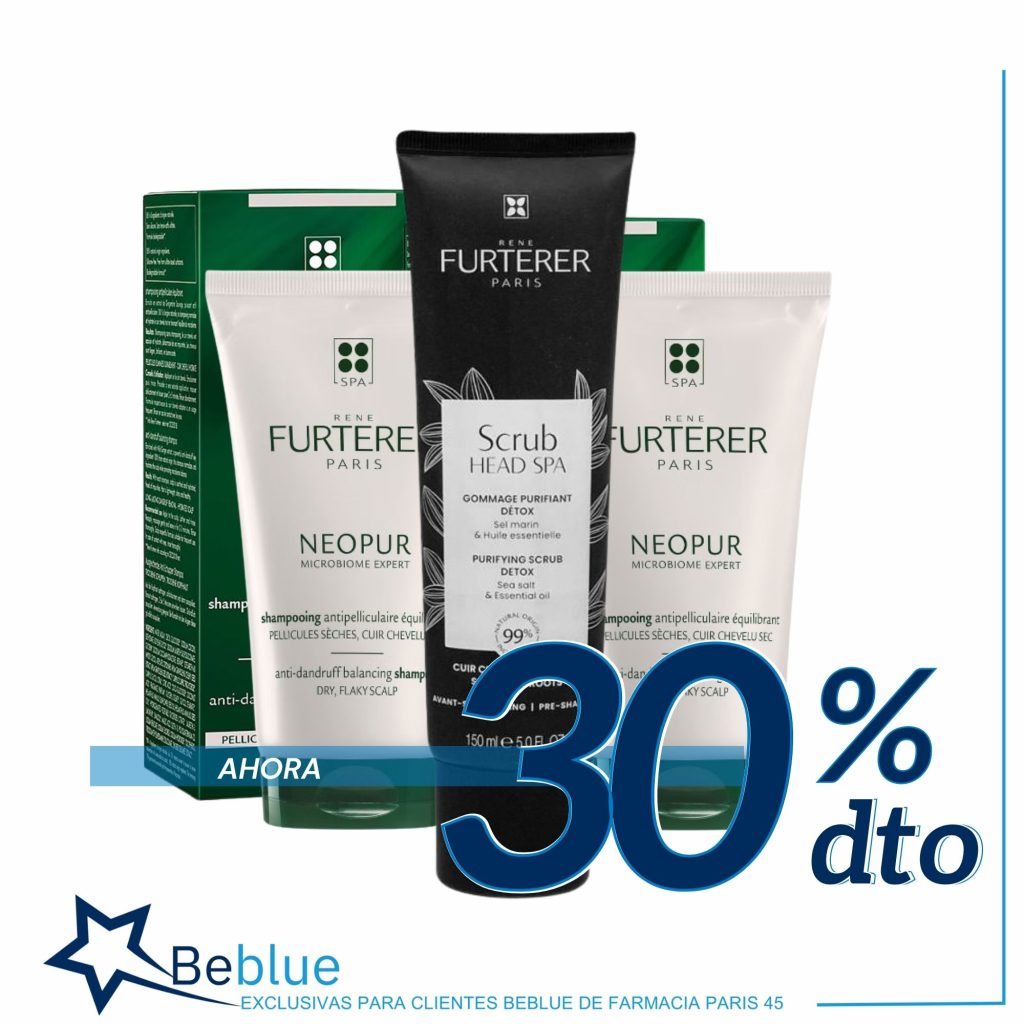 tratamiento anticaspa rene furterer, caspa grasa, caspa seca, exfoliante capilar, champús anticaspa en promoción